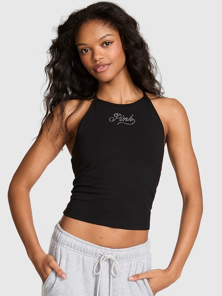 All-Day Cotton High-Neck Bra Tank