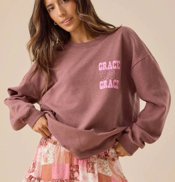 Altar'd State Grace Upon Grace Crewneck