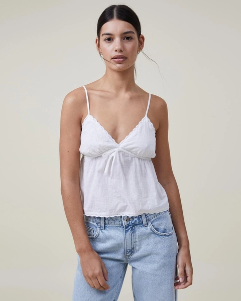 COTTON LACE CAMI