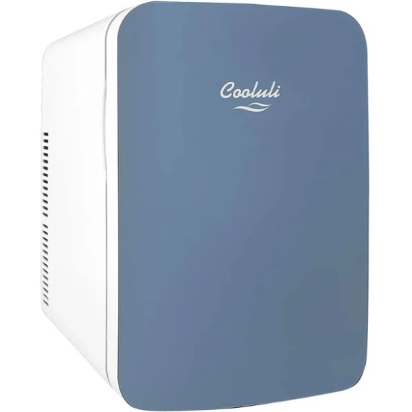 Cooluli Infinity White 15 Liter Compact Portable Cooler Warmer Mini Fridge for Bedroom