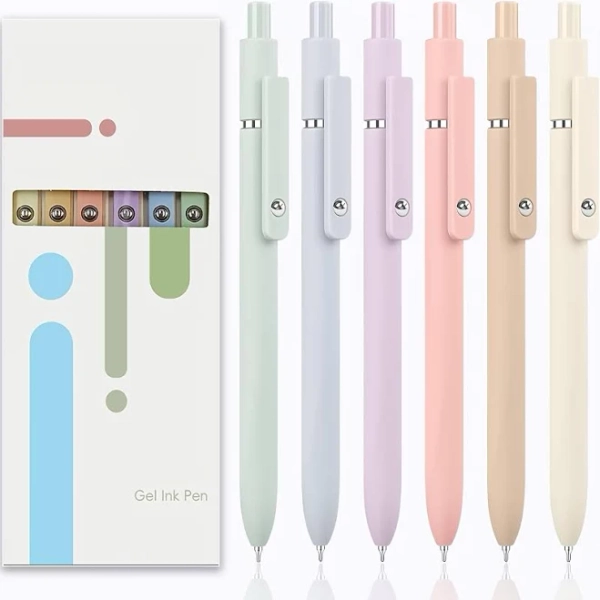 Morandi gel pens, Cute pens, Pens, 5 count 0. 5 mm Fine Point Pens with Smooth Wirting, Quick Dry Aesthetic Pens for Journaling, Ink pens, Ballpoint