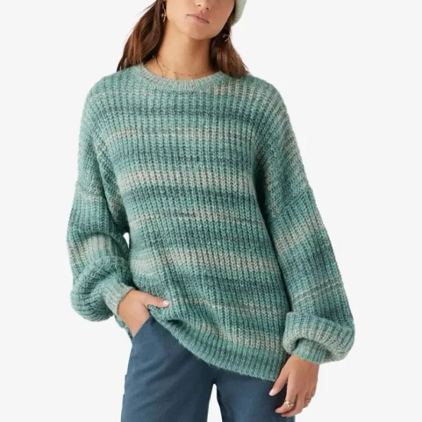 O'Neill O'Neill Bayou Ombre Stripe Slouchy Sweater Oil Blue FINAL SALE