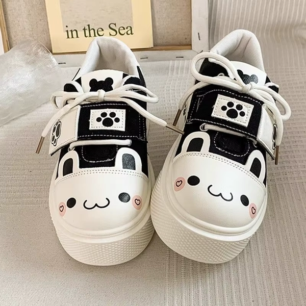 Women's platform vulcanized canvas shoes woman designer lace up trainers cat paw print sneaker 2026 New adorablle kitty sneakers - AliExpress 