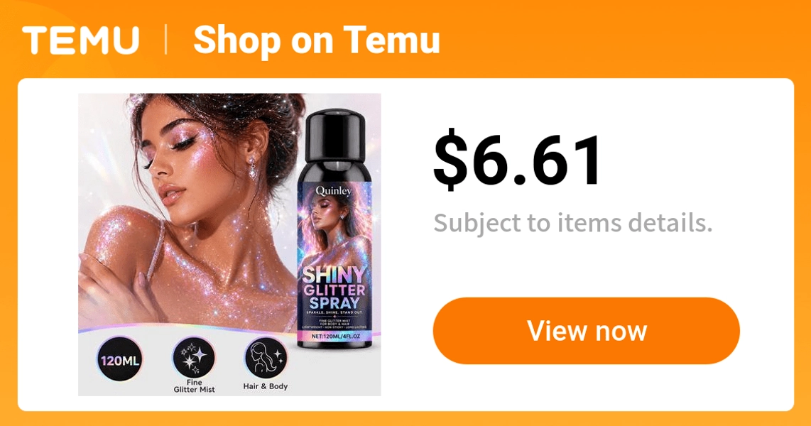 120ml glitter spray body hair shimmer body spray women - Temu