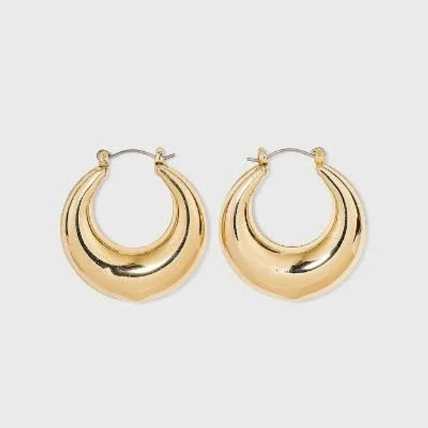 A New Day Thick Metal Hoop Earrings