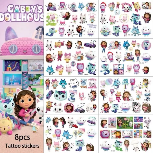 Gabby Dollhouse Temporary Tattoo Stickers