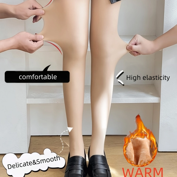 Autumn/Winter Style, 1 Pair, Solid Color, Fine and Smooth Texture, Watery Sheen Pantyhose, Cold-Proof, Thickened, Warm, Skin-Like Feel, Pantyhose, Leggings