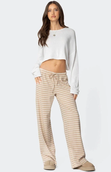 Jona Stripey Slit Pants