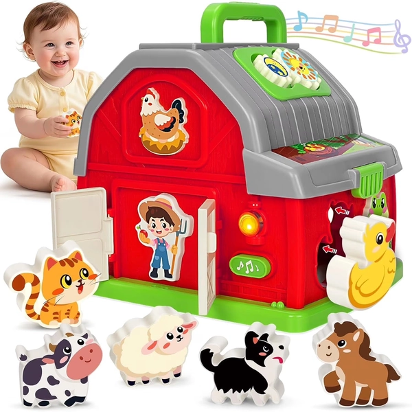 Toys for 1 Year Old,Musical Barn Farm Animal set for Toddler, Learning Toys for Toddlers 1-3, Educational Interactive Toys, Christmas Birthday Gift for Baby Boys Girls, Baby Toys 12-24 Months - Walmart.com