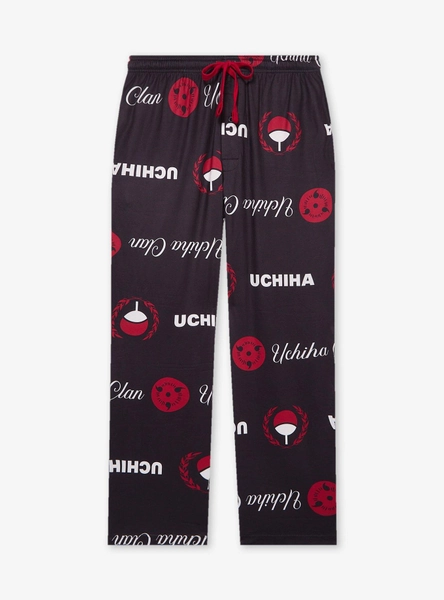 Naruto Shippuden Uchiha Name Allover Print Sleep Pants - BoxLunch Exclusive