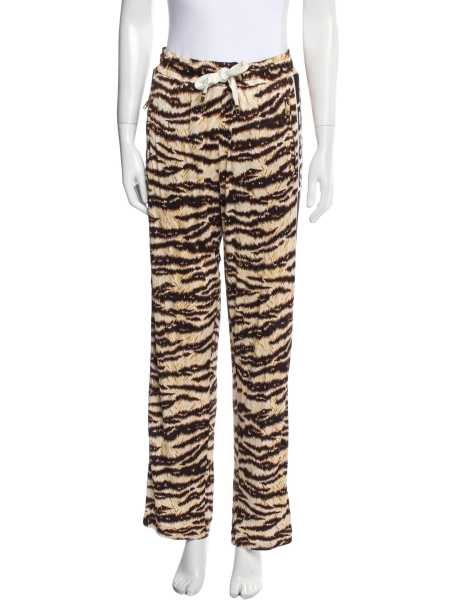 Animal Print Wide Leg Pants