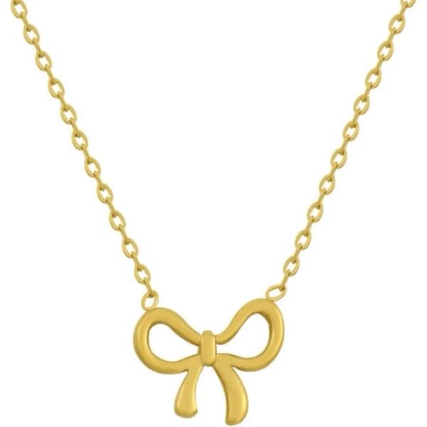 EVRY JEWELS WATERPROOF 18K Gold Plated Stainless Steel Cutie Pie Necklace