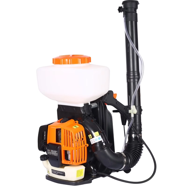 3-in-1 Backpack Fogger Sprayer Leaf Blower, 3.7 Gallon Fogger Mist with Extended Hose Superior, Heavy Duty ULV Machine for Garden Spraying with Gas Powered Engine, Orange
