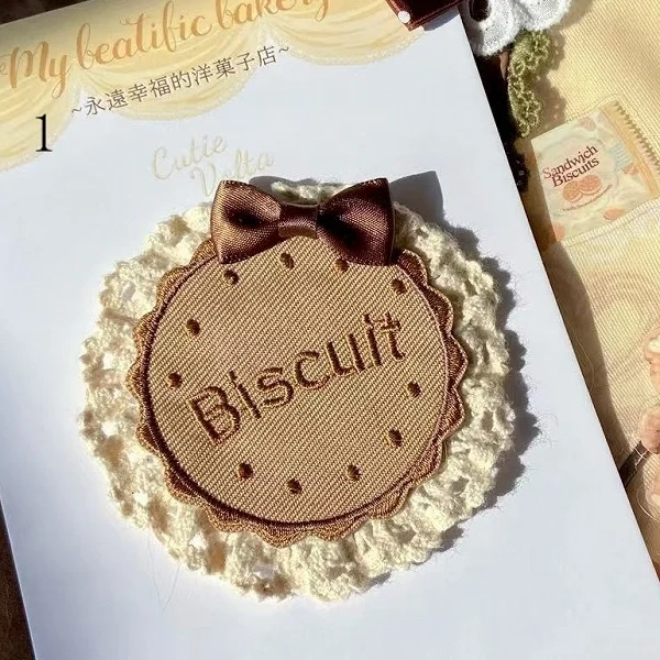 [£5.16]10 Options Cookie/Cake Applique Bowknot Decorated Lace Trim Brooch