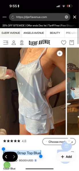 Go Slow Strap Top Blue