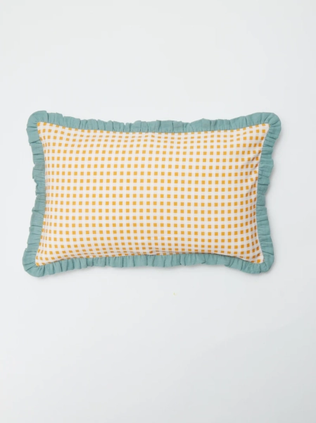 Capa de almofada vichy (50x30 cm) - Kiabi Home - LARANJA