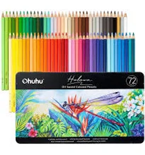 Ohuhu Halawa Series 72 Colors Oil-Based Colored Pencils