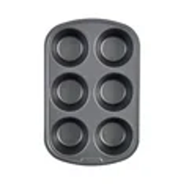Goodcook Non-Stick Texas Muffin Pan, 6 Cup