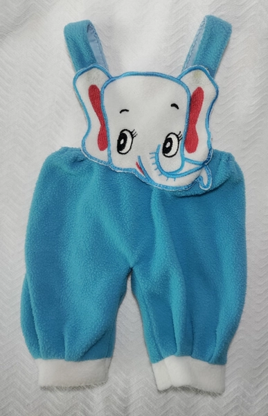 Vintage Retro Handmade Elephant Baby Overalls Infant Toddler 80's 90's Clown