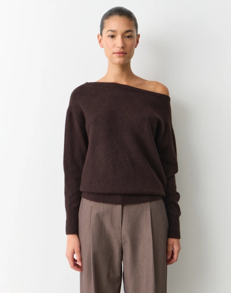 Oversized Off Shoulder Knit Jumper