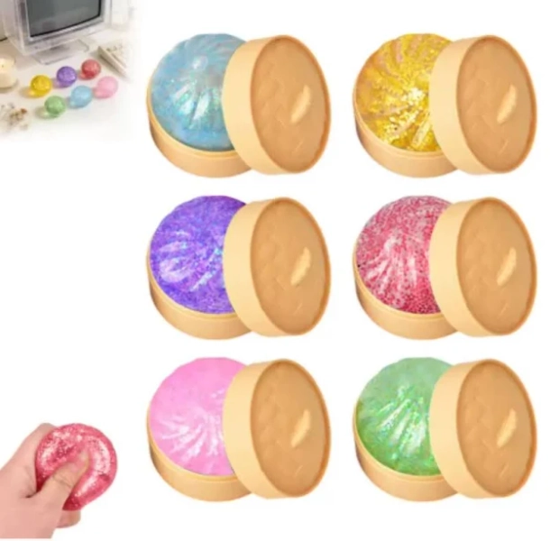 Giant Squishy Dumplings Stress Relief Fidget Toy Colorful Simulation Food Steamed Stuffed Bun Dough