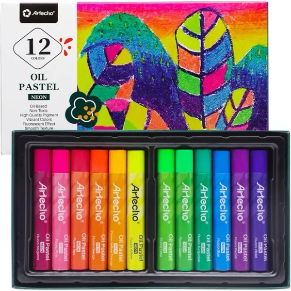 Artecho Neon Oil Pastels Set
