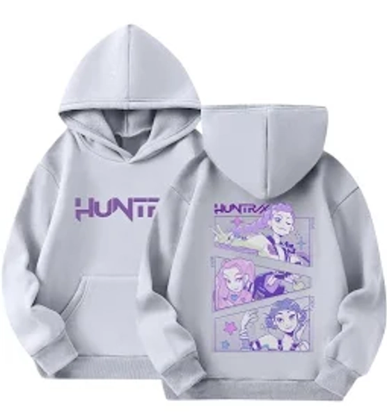 K Pop Demon Hunters Hoodie Anime Print Hooded Sweatshirt Hoodies Girls Vintage Y2k Hoodie Pullover Hip Hop K Pop Demon Hunters Oversized Fashion
