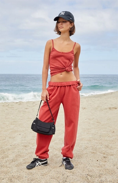 Pacsun Red Rosa Sweatpants