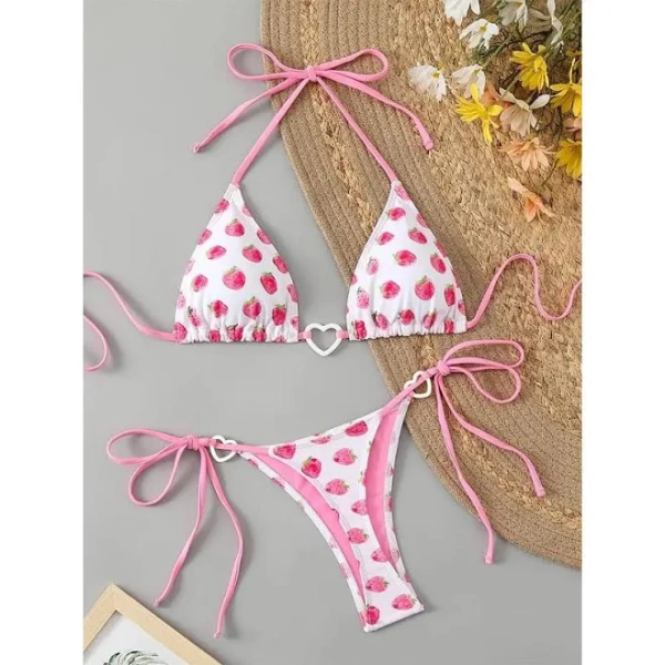SHLSPOP Women's Micro Strawberry Bikini Set