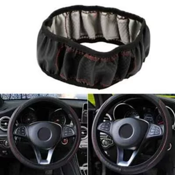 15 Universal Car Steering Wheel Cover, Anti-Slip Pu Leather Comfort Grip, 38Cm