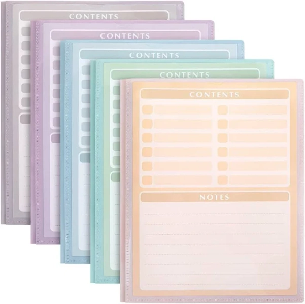 Mr. Pen Plastic Folders with Clear Front Pocket