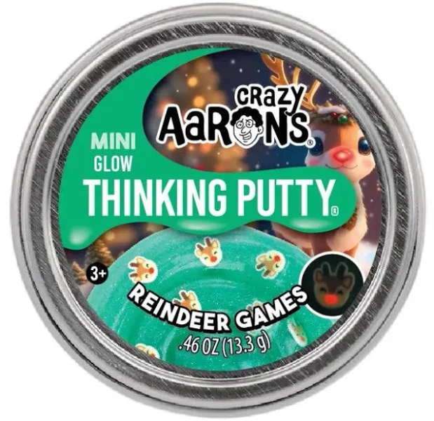 Crazy Aaron's Mini Thinking Putty Reindeer Games