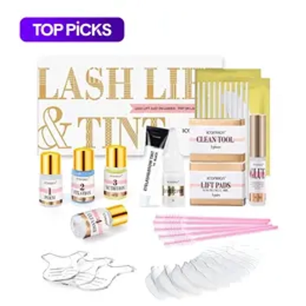 2-in-1 Eyebrow and Eyelash Lifting Kit, instantly plumps eyebrows, eyelash perm kit with silicone shield, semi-permanent lift and curl lasting 8 weeks, Halloween gift, Christmas gift #TOP PICKS