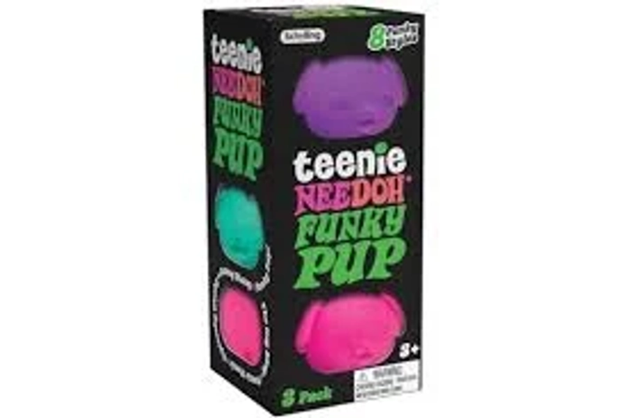 NeeDoh Teenie Funky Pups Squishy Fidget Toy Set of 3Multicolor