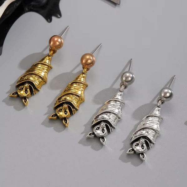 Retro Dark Personality Bat Pendant Earrings, Trendy Women's Halloween Party Gifts, Fashionable Jewelry Accessories - AliExpress 