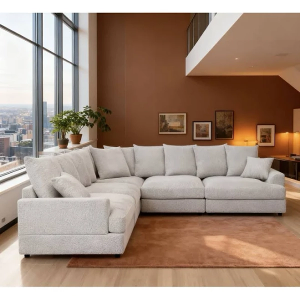 Latitude Run Harborstone 7-Piece Deep-Seat Modular Sofa