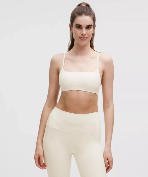 Like a Cloud Spaghetti-Strap Bra *Light Support, A/B Cup - Light Ivory - 4