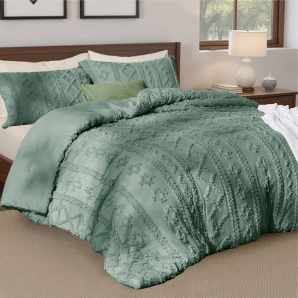 U by Bedsure Tufted Boho Comforter Set