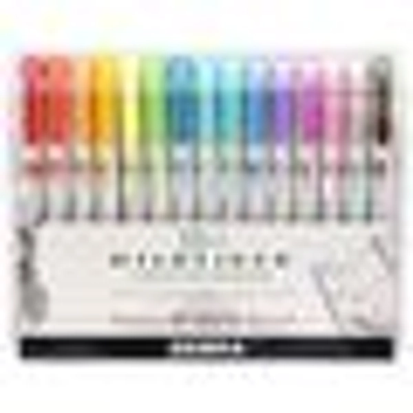 Zebra 15ct Mildliner Dual-tip Creative Colorful Marker Gifting: Mildliner Highlighters, Fine & Bold Tips, Multicolored Ink, Teacher Supplies