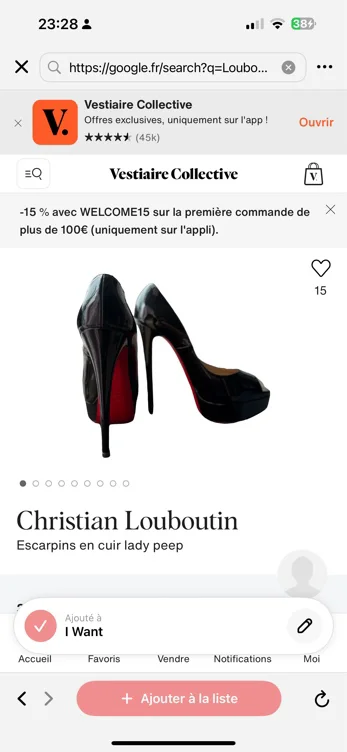 Escarpins en cuir Lady Peep