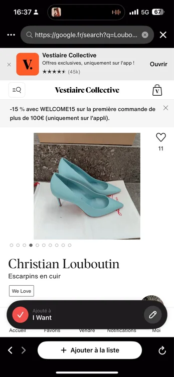 Escarpins en cuir
