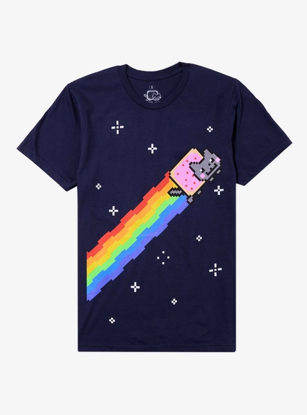 Nyan Cat 8-Bit Night T-Shirt