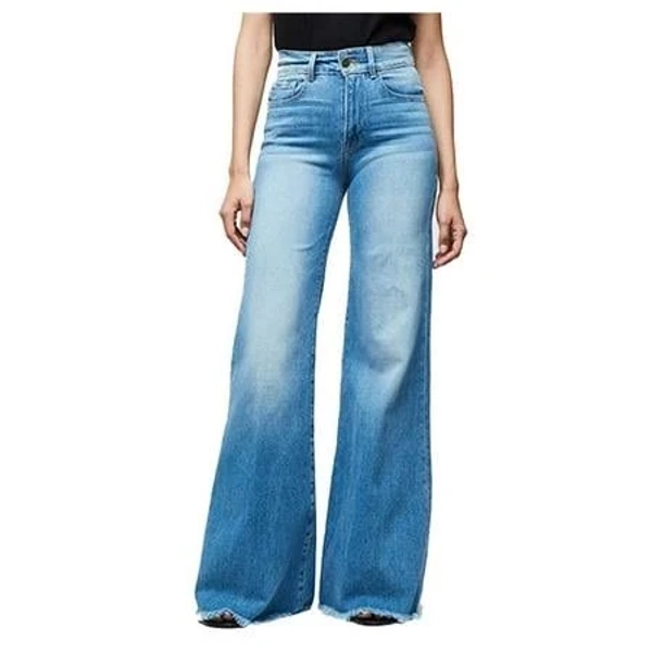 Women's Trendy High-Rise Flared Jeans with Pockets