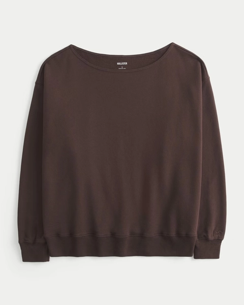 Oversized Off-the-Shoulder Sweatshirt