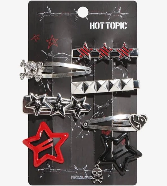 Star Skull Hair Clip Set