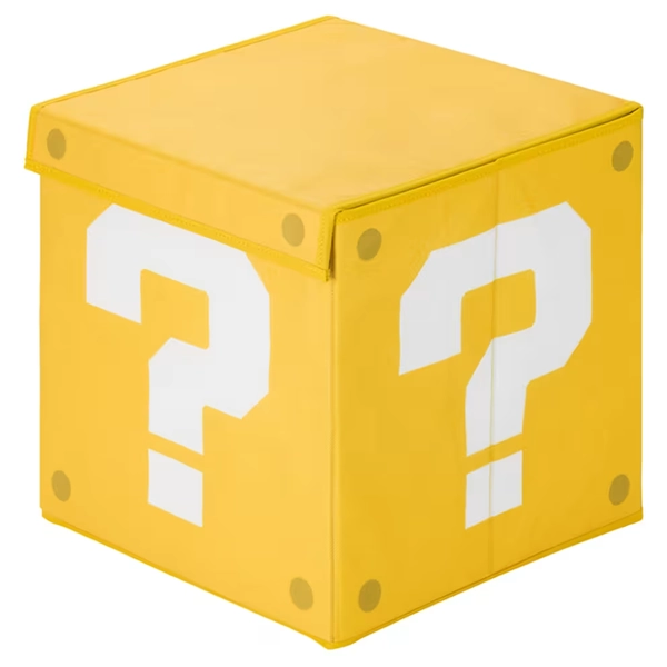 Super Mario Question Mark Block Storage Box