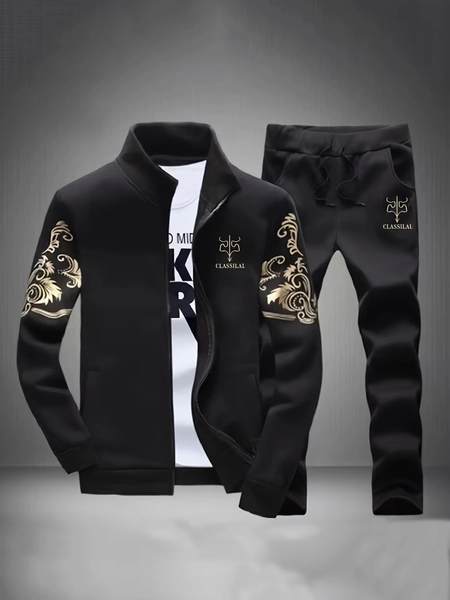 Men's two-piece zip-up cardigan tracksuit for spring and autumn - AliExpress 200000343