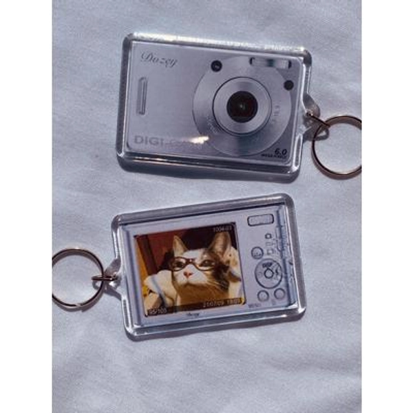custom digital camera keychain | kpop, phone charm, celebrity, anime, friendship