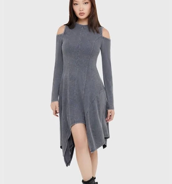 Killstar - Killstar x Kihilist - Cinderstorm Black - Dress - black - XL - 62% Polyester, 35% Viscose, 3% Elastane