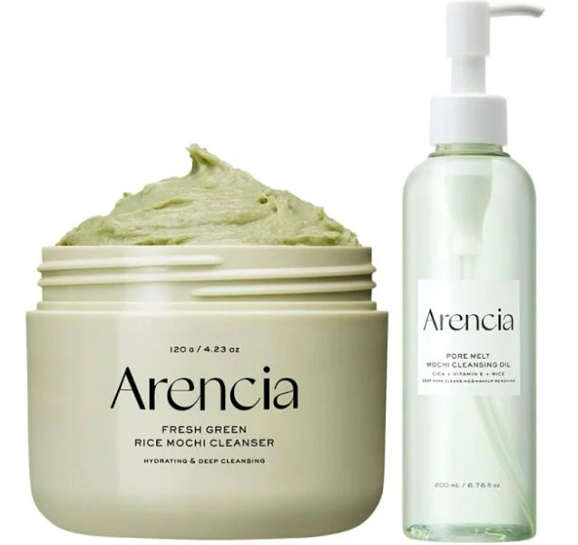ARENCIA Rice Mochi Double Cleansing Duo – Clear Skin Routine for Acne-Prone Skin